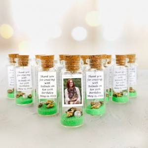 50th Birthday Anniversary Favors For Guests, Custom Favors With Photos, Cruise Party Favors, Personalized Message in a Bottle Favors